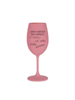SVAŘÁČEK - růžová sklenice na víno 350 ml