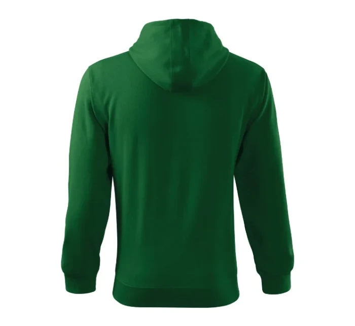 Trendy Zipper mikina pánská lahvově zelená