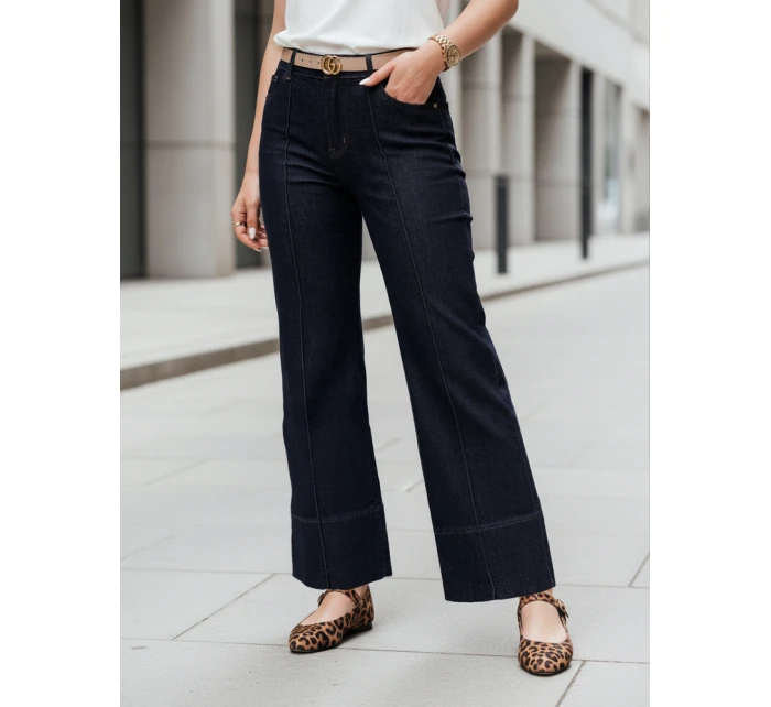 Dámské džínové kalhoty s širokými nohavicemi navy blue Dstreet model 21987949 - FashionStreet