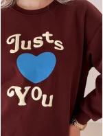 Dámská mikina s potiskem LOVE vínová Dstreet model 21988183 - FashionStreet