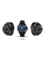 Černý silikonový řemínek + černý náramek model 21805557 - VELTORI