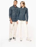 K Denim halenka s dlouhým rukávem 20.K blue model 22509896 - Kariban K Denim halenka s dlouhým rukávem 20.K blue model 22509896 - Kariban