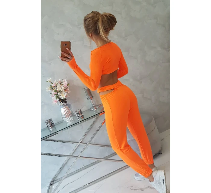 Súprava s blúzkou hore oranžová neónová Súprava s blúzkou hore oranžová neónová