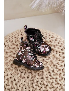 Dětské zateplené boty se zipem černé model 21678585 - Boto