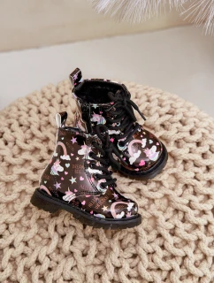 Dětské zateplené boty se zipem černé model 21678585 - Boto