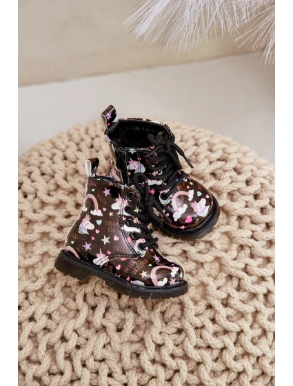 Dětské zateplené boty se zipem černé model 21678585 - Boto Dětské zateplené boty se zipem černé model 21678585 - Boto