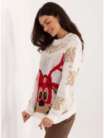 Sweter MI SW model 21791138 ecru - FPrice Sweter MI SW model 21791138 ecru - FPrice