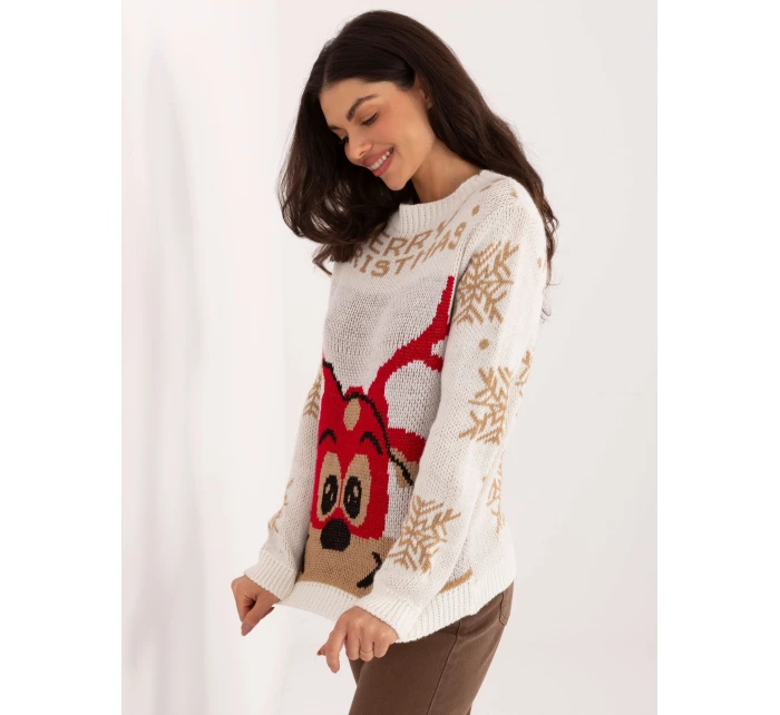 Sweter MI SW model 21791138 ecru - FPrice Sweter MI SW model 21791138 ecru - FPrice