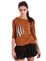 Blúzka CZ BZ 1694.08 svetlohnedá Blúzka CZ BZ 1694.08 svetlohnedá