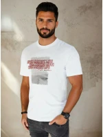 Pánské bílé tričko s potiskem Dstreet model 21975041 - FashionStreet Pánské bílé tričko s potiskem Dstreet model 21975041 - FashionStreet
