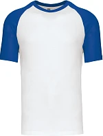 Kariban K 330 Baseballové tričko 20.K330 biele/kráľovská modrá