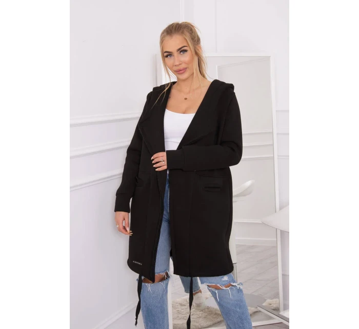 Zateplená bunda s kapucí černá