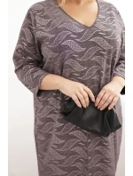 Dámske Plus veľkosť žoržetu V-neck Fango šaty Dámske Plus veľkosť žoržetu V-neck Fango šaty