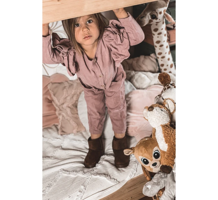 Dziecięce Ocieplane Botki Śniegowce Brązowe Gooby