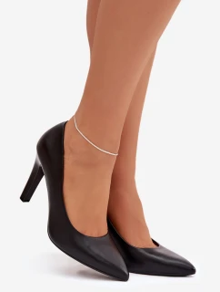 Dámske lodičky z ekokože Sergio Leone - čierne