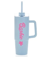 BARBIE - světle modrý cestovní hrnek s průhledným víčkem 900 ml