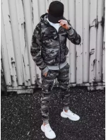 Pánske tmavosivé tepláky moro FashionStreet AX0623 Pánske tmavosivé tepláky moro FashionStreet AX0623