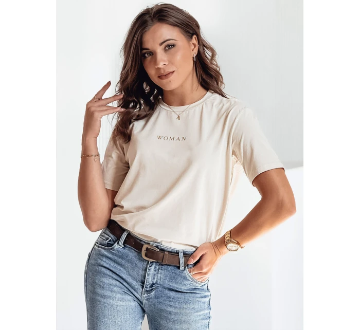 Dámské tričko béžové Dstreet model 21976402 - FashionStreet Dámské tričko béžové Dstreet model 21976402 - FashionStreet