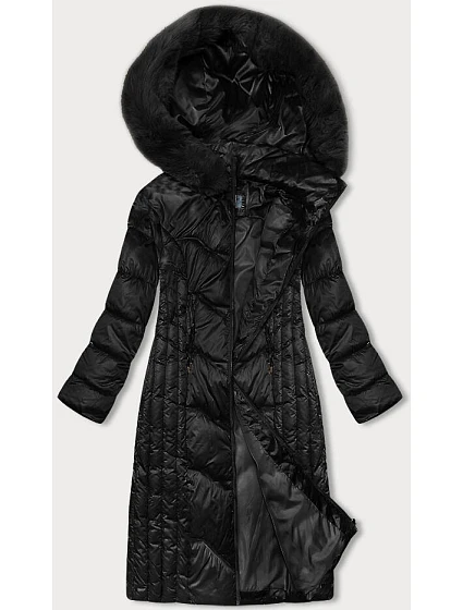 Dlhá zimná bunda slim-fit black S'west (B8201-1) Dlhá zimná bunda slim-fit black S'west (B8201-1)