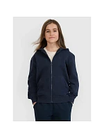 Bluza dresowa rozpinana z kapturem dziewczęca 4F 4FJWMM00TSWSF1861-31S