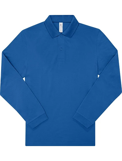 B&C My Polo 180 LSL Piqué – polokošeľa s dlhým rukávom 01.U425 kráľovská modrá