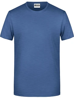 Daiber 8008 Pánske tričko z organickej bavlny 02.8008 svetlý denim melírovaný