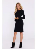 Šaty z úpletu se širokými rukávy černé model 20515152 - Moe