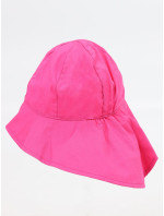 Yoclub Dívčí letní klobouk s ochranou krku CLE-0121G-0800 Pink