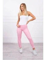 Svetloružové džínsové nohavice Svetloružové džínsové nohavice
