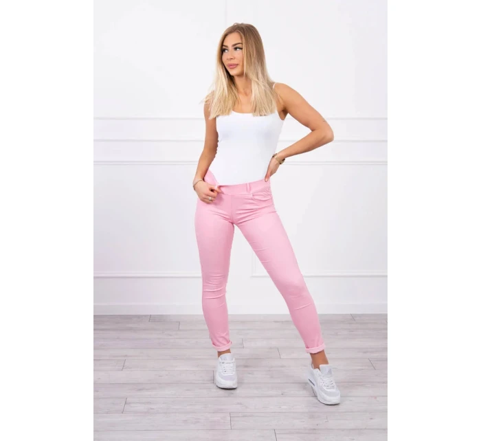 Svetloružové džínsové nohavice Svetloružové džínsové nohavice