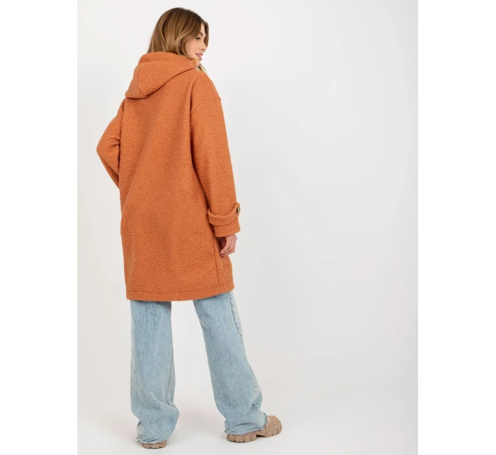 Dámsky kabát RV PL 8449.98P tmavo oranžový