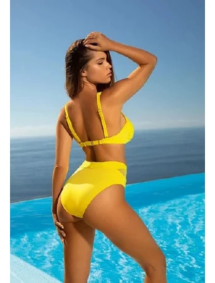 Dámské dvoudílné plavky model 18132938 Miami 4 žlutá - Self Dámské dvoudílné plavky model 18132938 Miami 4 žlutá - Self