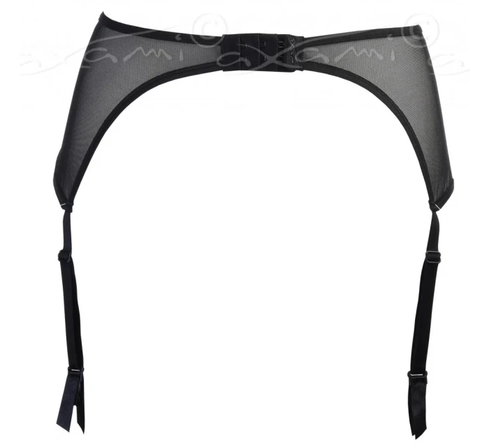 Dámský sexy podvazkový pás  Černá se stříbrnou  model 21798500 - Axami