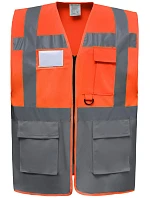 Yoko HVW 801 Hi-Vis multifunkčná vesta 79.W801 hi vis oranžová/sivá Yoko HVW 801 Hi-Vis multifunkčná vesta 79.W801 hi vis oranžová/sivá