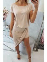 Sukienka asymetryczna beżowa Sukienka asymetryczna beżowa