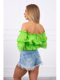 Svetlo zelená pruhovaná blúzka