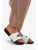 Klapki Damskie 4F 4FRMM00FSLIF010-10S Białe Klapki Damskie 4F 4FRMM00FSLIF010-10S Białe