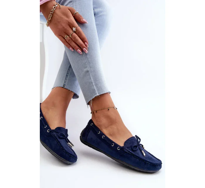Dámske semišové mokasíny Navy Blue Si Passione