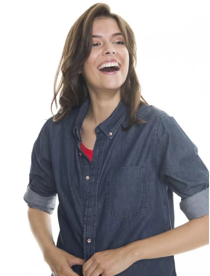 Big Star Košeľa s dlhým rukávom 145676 Dark Jeans-603