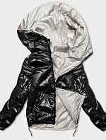 Čierna/béžová dámska bunda (BH-2204)