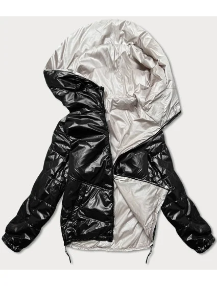 Čierna/béžová dámska bunda (BH-2204) Čierna/béžová dámska bunda (BH-2204)