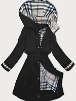 Dámska tenká parka s kapucňou BH Forever čierna (BH-2403)