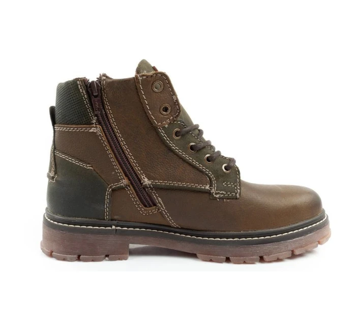 Mid pánské boty boots smart leather green brown model 21420822 - Wrangler