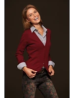 JN 660 Dámský pletený cardigan s výstřihem do V model 22488029 navy - Daiber JN 660 Dámský pletený cardigan s výstřihem do V model 22488029 navy - Daiber