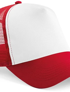 Beechfield B 640 5-panelová truckerová čiapka 53.0640 classic red/white