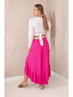 Sukňa s dlhšou zadnou časťou fuchsiová Sukňa s dlhšou zadnou časťou fuchsiová