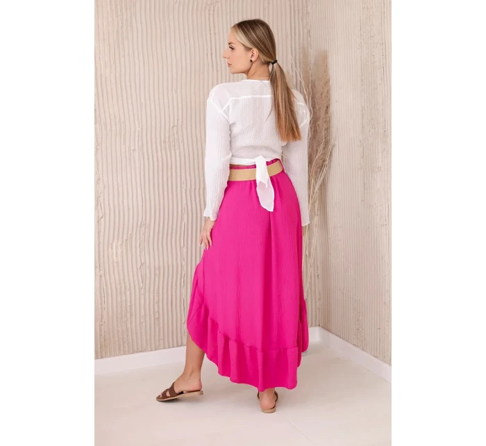 Sukňa s dlhšou zadnou časťou fuchsiová Sukňa s dlhšou zadnou časťou fuchsiová