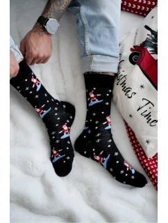 Pánske vianočné ponožky Santa on Snowboard 1290.032