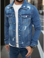 Pánska modrá džínsová bunda FashionStreet TX3633 Pánska modrá džínsová bunda FashionStreet TX3633