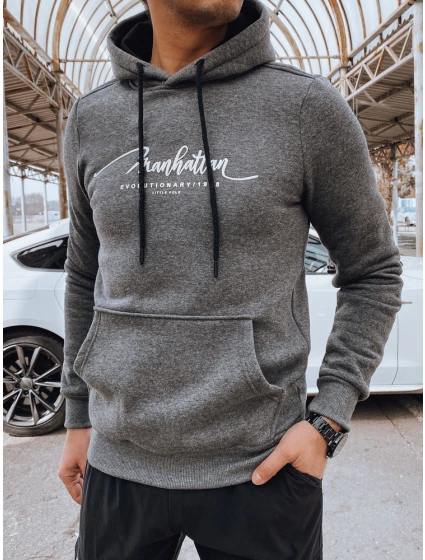 Pánská antracitová mikina s kapucí Dstreet model 21976078 - FashionStreet